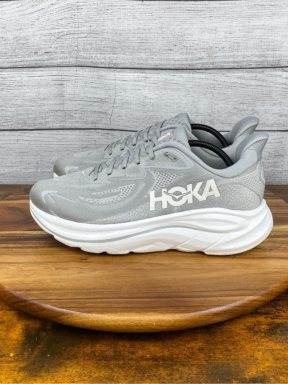 HOKA One One Clifton 10 Stellar Stardust Grey Running Shoe Men’s Size 10 D